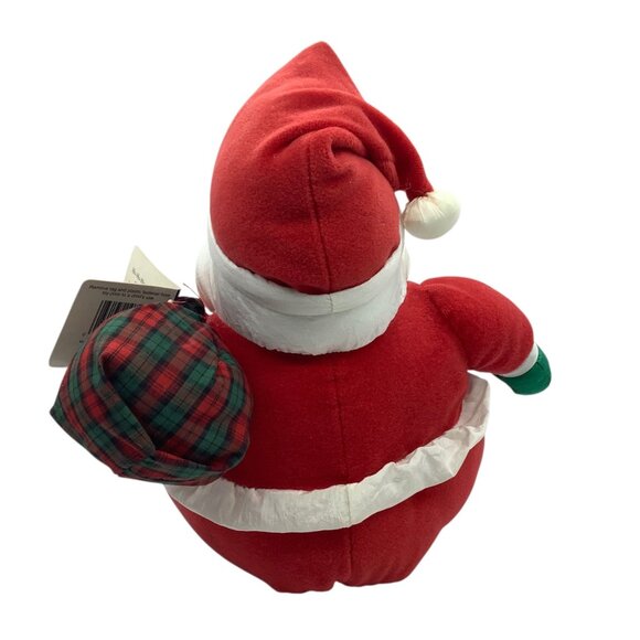 Vintage 1994 Merry Makers Santa Plush Toy Decoration Nylon Gibson Greetings 11" - Picture 5 of 7